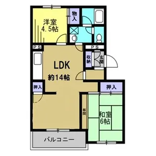 ヴィラウィスタリア【2階】の間取り