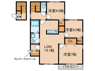 ブルームテラス【2階】の間取り