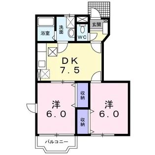 ピエ デルモンテ【1階】の間取り