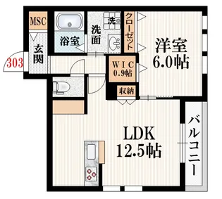 マイム高石【3階】の間取り