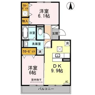 モンシャトー岐南【1階】の間取り