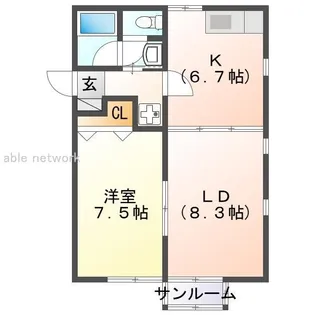 アネックスサトウ8【2階】の間取り