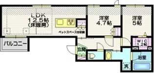 ハレメリア深沢【2階】の間取り