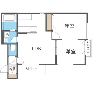VILLA・POPOLO I【2階】の間取り