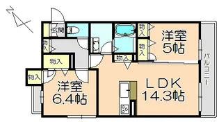 メゾン フィデル【1階】の間取り
