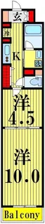 ロイヤルパークスシーサー【8階】の間取り