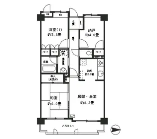 パークヒルズ横浜星川【3階】の間取り