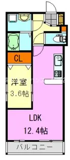 シンシア三番館【4階】の間取り