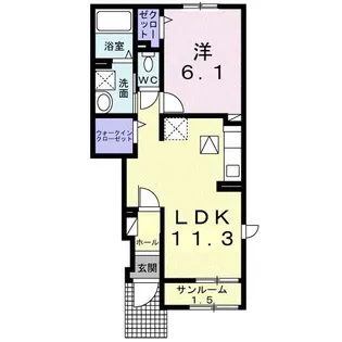 エンゼルシーズンI【1階】の間取り