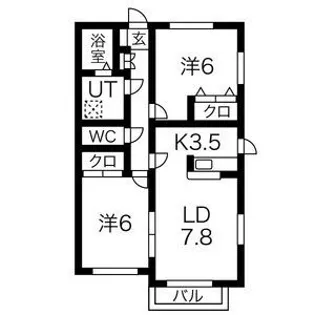 ラシーヌC棟【1階】の間取り