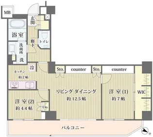 IBIS市ヶ谷【4階】の間取り