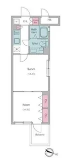 レジディア西新宿II【3階】の間取り