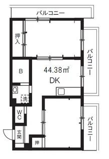 パークサイド南大井【4階】の間取り