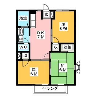 カームシティ NO.2【2階】の間取り