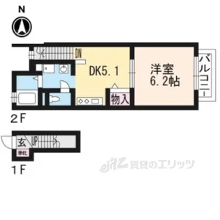 ハイツ喜望峰【2階】の間取り