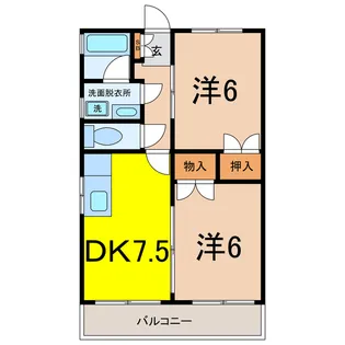 渡辺レジデンス(高崎市新町)【2階】の間取り