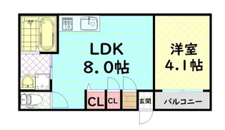 GRANDIR堺【1階】の間取り