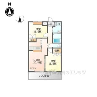 felice奥鳥井2番館【1階】の間取り