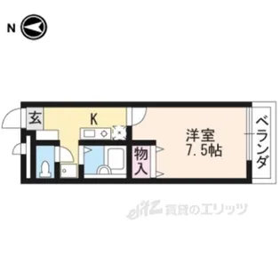 プレジール山科【1階】の間取り