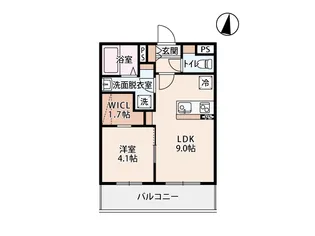 ソラーナ岡谷B【4階】の間取り