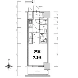 S-RESIDENCE亀島駅前ascent(アセント)【9階】の間取り