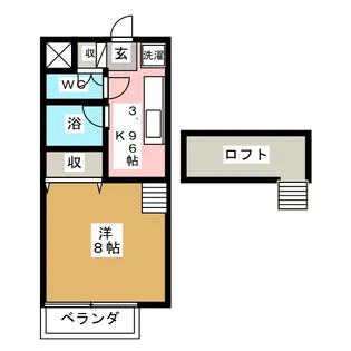 サンヴォーレ三輪【1階】の間取り