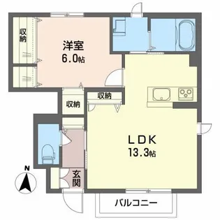 シャーメゾン トリニティ【1階】の間取り