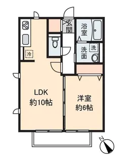 リュスク レジデンス【1階】の間取り