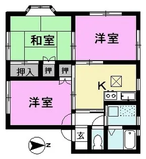 マインドハイム黒田2番館【1階】の間取り