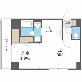 COM’S RESIDENCE 鳥居前【7階】の間取り