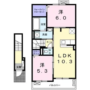 リブフラット C【2階】の間取り