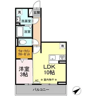シャンブル【2階】の間取り