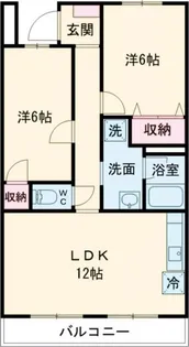 ラーレ前橋A【2階】の間取り