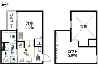 ラヴィータ御崎【1階】の間取り
