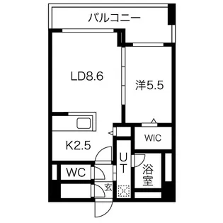 fer北3条 フェール【6階】の間取り
