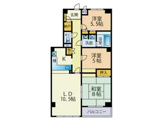愛幸中葛西マンション【4階】の間取り