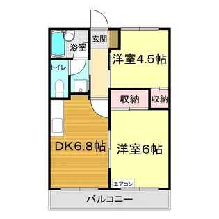 東萩ニューハイツ No.1【2階】の間取り