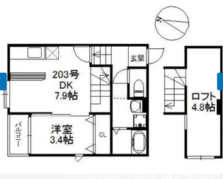 ラフィーナ次郎丸【2階】の間取り