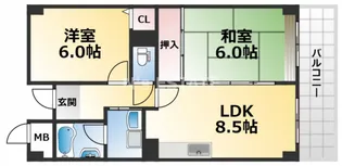 ミモザの館【1階】の間取り