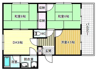 ヴェルデハイツ西【2階】の間取り