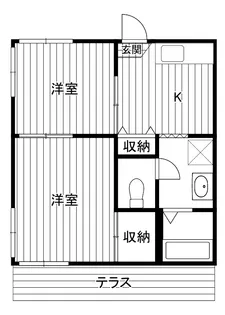 コーポ三春台【1階】の間取り