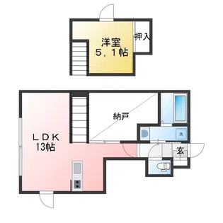 ベルリード吉岡上町A【1階】の間取り