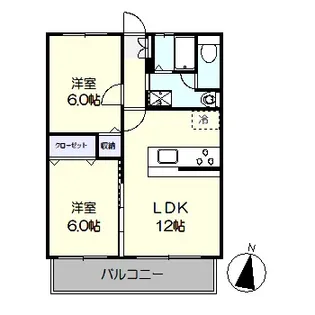 アーバン弥勒寺【2階】の間取り