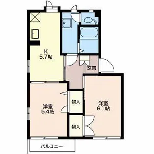 パルレ平林【2階】の間取り