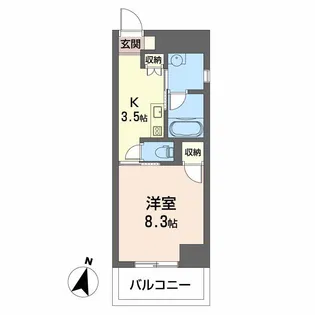 Gold Court楽々園【6階】の間取り
