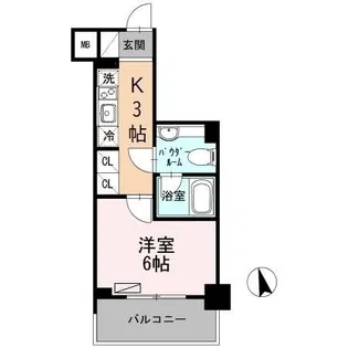 カスタリア大森III【5階】の間取り