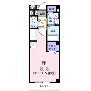 ヴィアーレ秋吉【2階】の間取り
