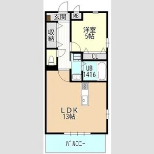 Prendreプランドール【5階】の間取り