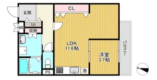 WIN寝屋川【3階】の間取り