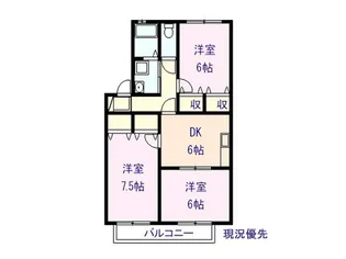 アバンサール・ミヤオ【2階】の間取り
